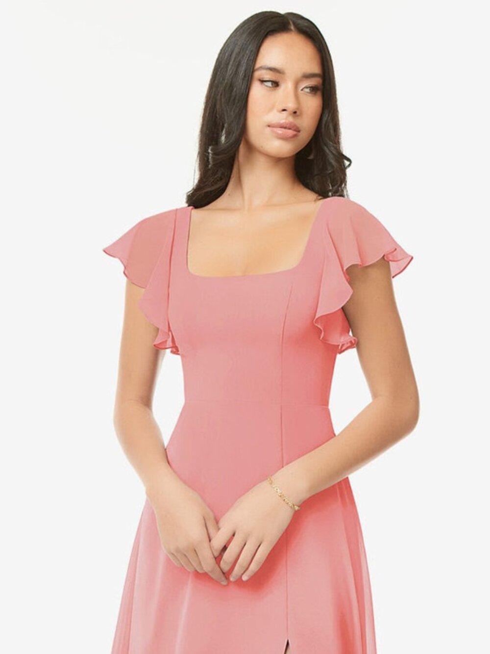 Azazie Bondi Dress in Coral, Size A10
